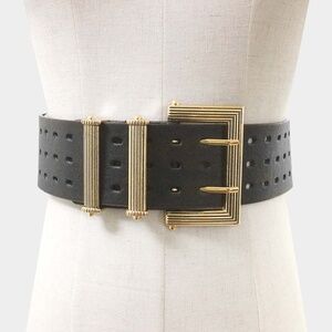 Gold and Black - 36" Bling Elastic Belt new
